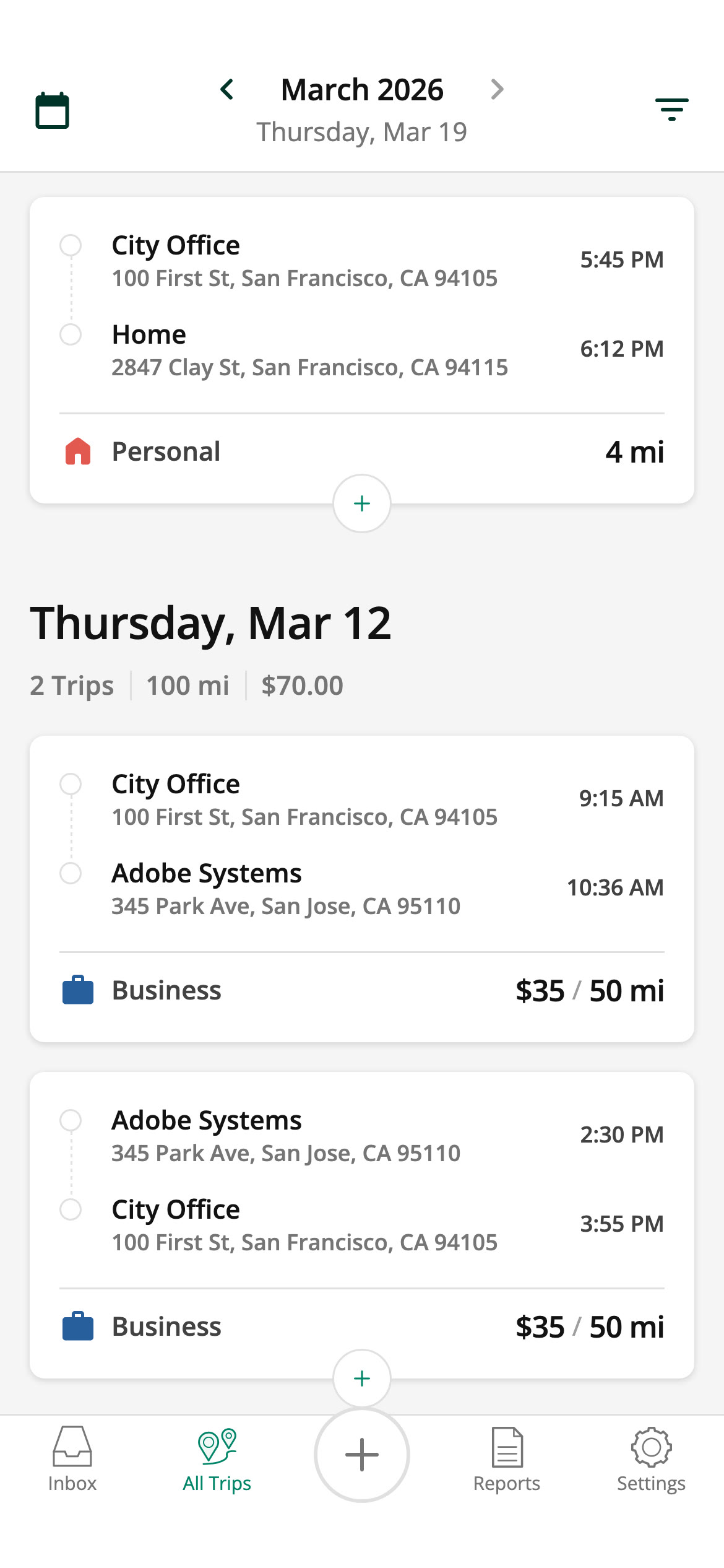 See all your trips