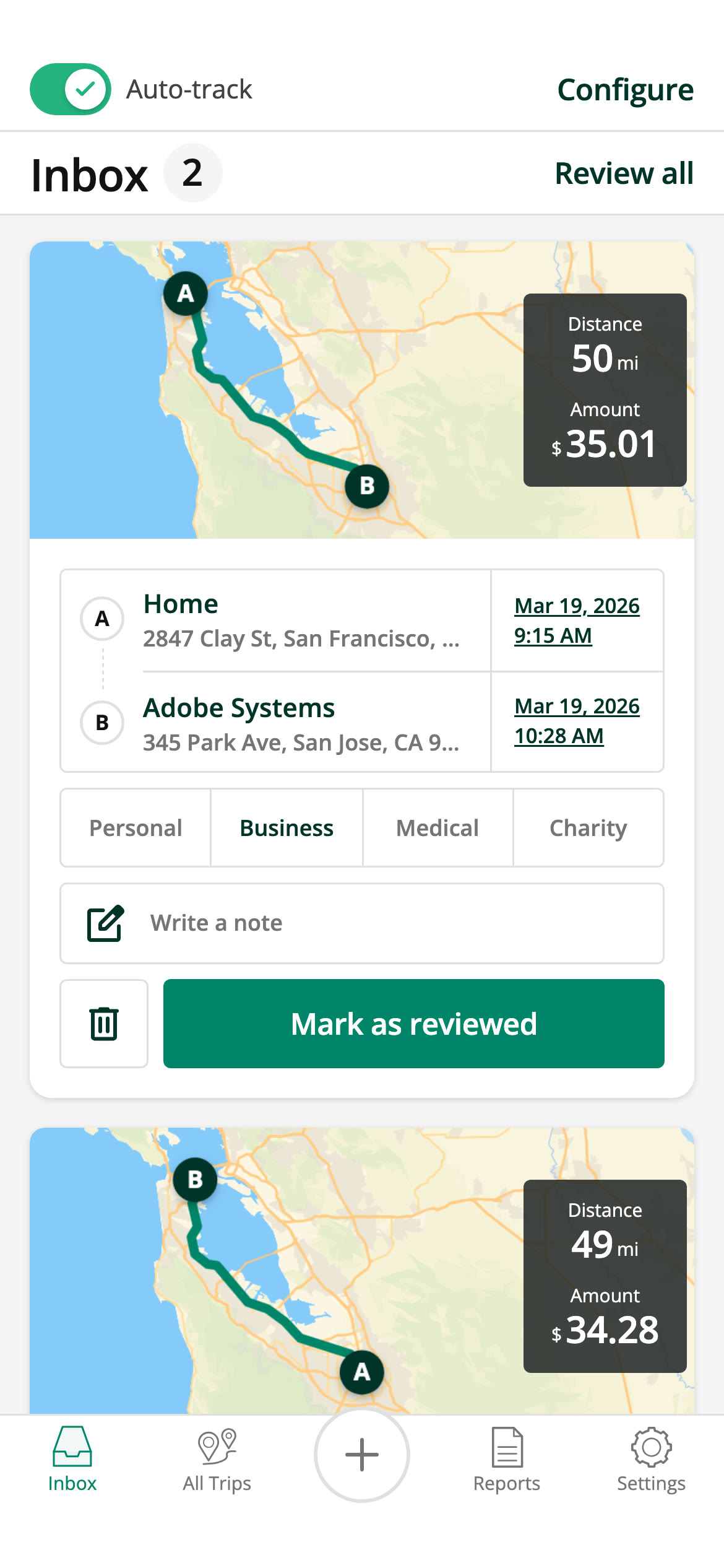 An inbox for your trips